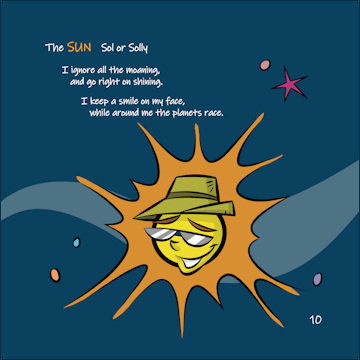 Solly the Sun - central star of the solar system in The Playful Planets series