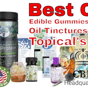 Top CBD edibles, Oils, Topical that are lab tested by | CBD Headquarters, largest selection on east